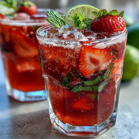 Strawberry Lemon Sparkling Drink
