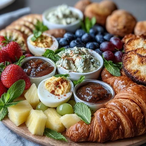 Easter Brunch Board Deviled Eggs