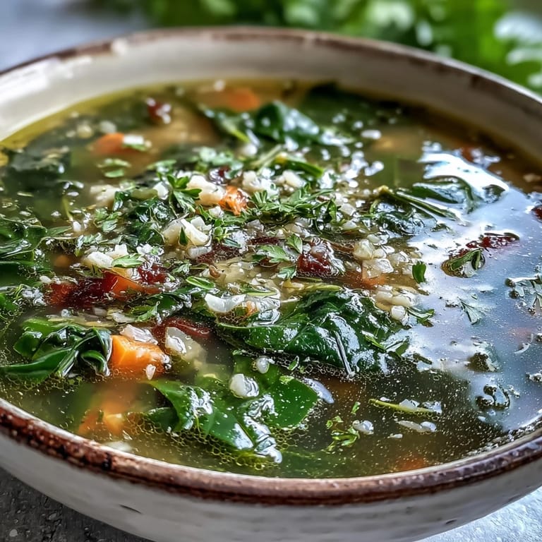 This wholesome Swiss chard soup pairs perfectly with crusty bread for a cozy vegetarian meal.