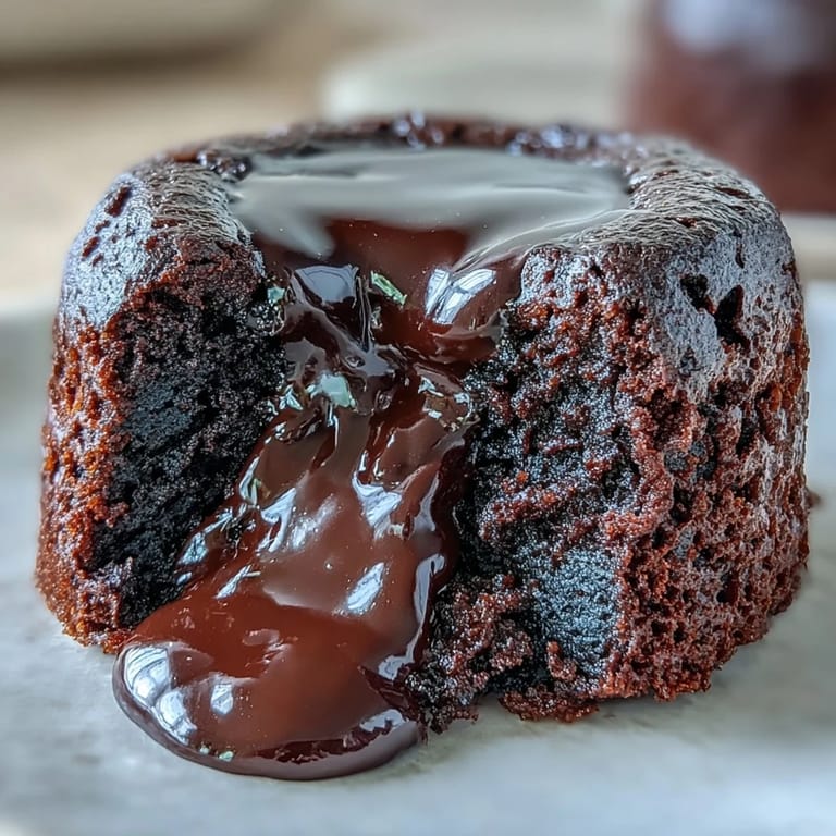 Freshly baked Chocolate Lava Cakes with Espresso on a plate, perfect with a scoop of vanilla ice cream.