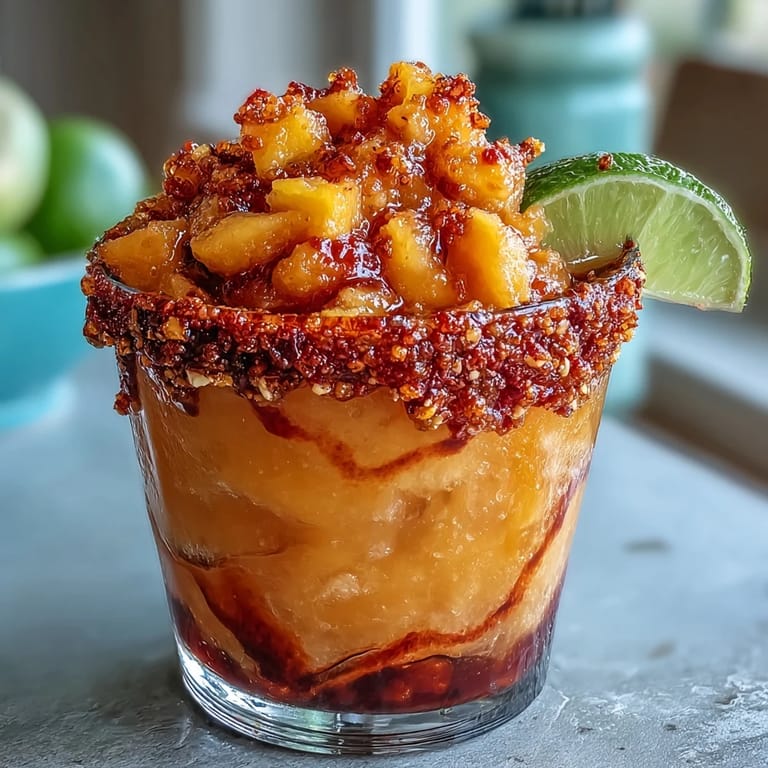 Chill out with this refreshing Cinco de Mayo mangonada, garnished with spicy Tajín.