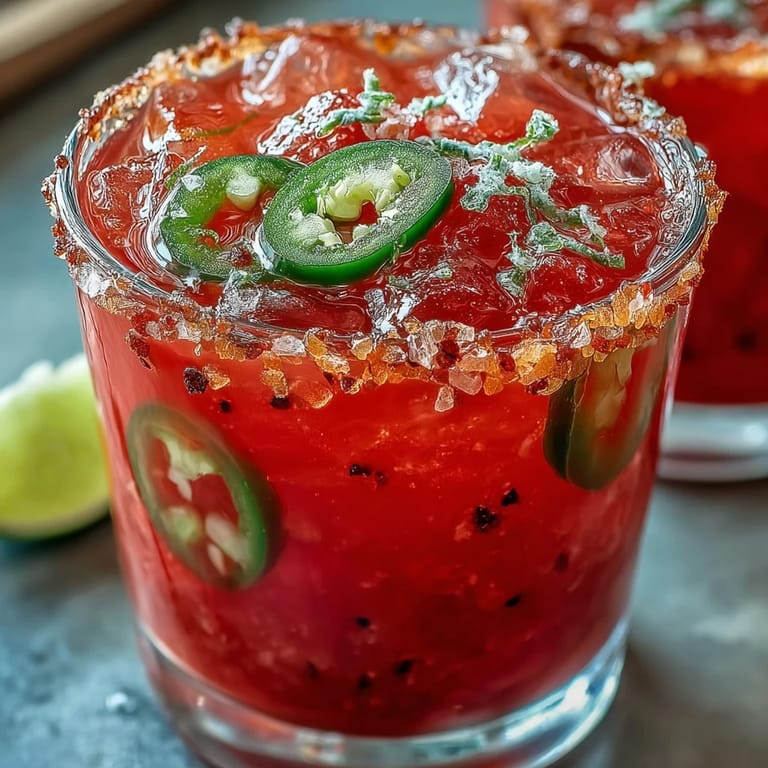 Enjoy this easy Watermelon Jalapeño Margarita Mocktail, perfect for sunny afternoons.