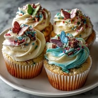 Spring Cupcakes Pastel Butterfly Buttercream