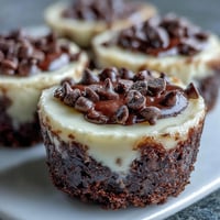 Mini cheesecake bites with Oreo crust, creamy desserts on a festive party platter.